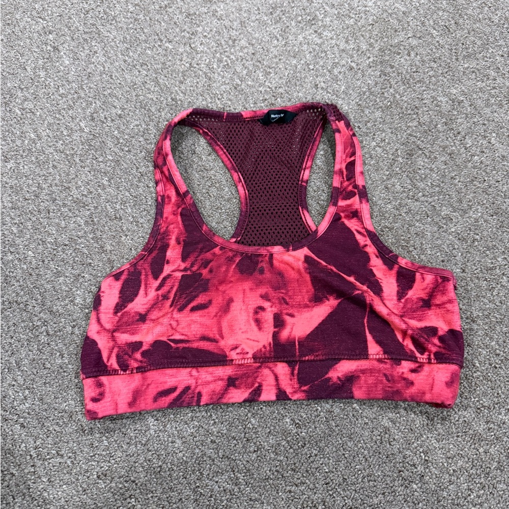 Hurley Pink and Red Sports Bra